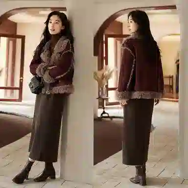 VICTORIA&VERA Suede Jacket