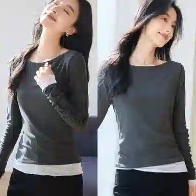 VICTORIA&VERA Two-Piece Pleated Tee