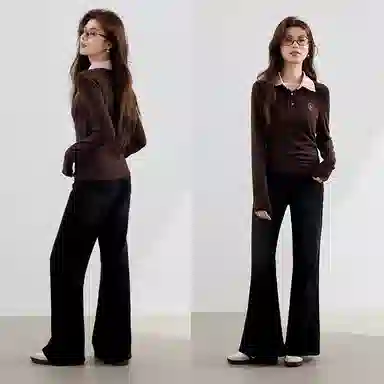 VICTORIA&VERA Polo Knit Top