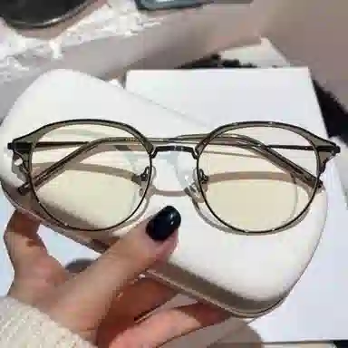 【联系客服可选配镜套餐】 佐川 超轻钛架 近视眼镜框  眉线框斯文半框 大脸显脸小 热门经典款 圆形 光学镜架 男女同款情侣款