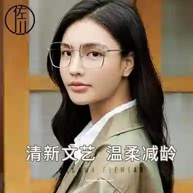 佐川 时尚大框素颜神器 遮脸显脸小 复古方框 可配防蓝光变色 光学镜架 男女同款情侣款
