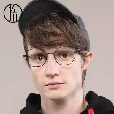 【可配度数】 佐川 复古近视眼镜 多边形  可配防蓝光变色 金属木质 不规则形 光学镜架 男女同款情侣款