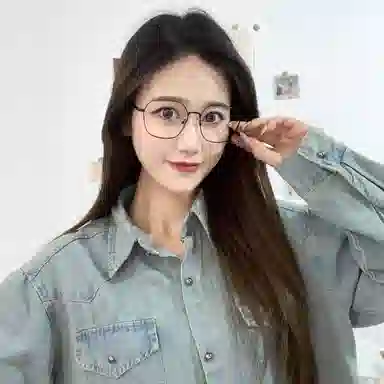 【联系客服可配度数】 佐川 修容大框眼镜女 超轻复古方框显瘦眼镜架男 文艺圆脸眼镜 合金 方形 光学镜架 男女同款情侣款 礼盒装