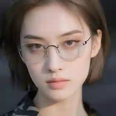 佐川 超轻纯钛无框 精致方框显脸小 高智感高品质镜框 方形 光学眼镜 男女同款情侣款