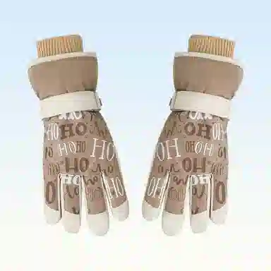 俞兆林 冬天玩雪防泼水女滑雪防寒保暖秋冬骑行电动车加绒加厚防风抗寒 聚酯纤维 手套 女款