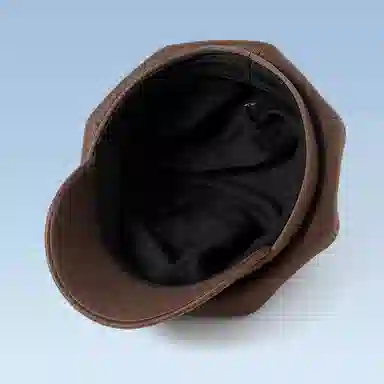 俞兆林 美拉德棕色复古八角帽子 韩系大头围显脸小报童帽简约透气画家轻薄款 聚酯纤维 贝雷帽 女款