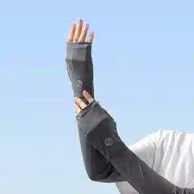 俞兆林 半指手套冰袖一体户外出游登山骑行开车钓鱼防紫外线护袖掌心镂空防滑透气冰感遮手臂遮阳薄款可触屏 防晒袖 女款