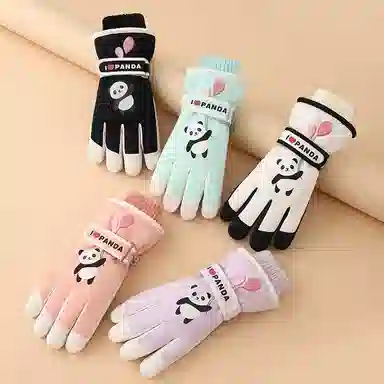 俞兆林 冬季加绒加厚保暖中大童可爱户外玩雪防风防寒防泼水 聚酯纤维 手套 儿童款