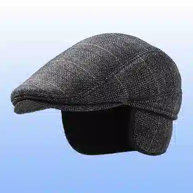 俞兆林 中年人爸爸帽子保暖加长护耳秋冬季鸭舌帽老人爷爷前进帽 轻薄款 贝雷帽 男款