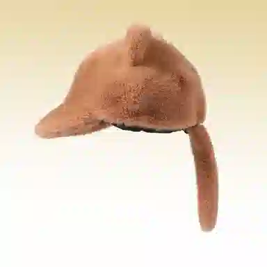 俞兆林 毛绒帽子冬季女保暖户外防寒小猫耳朵可爱棒球帽方圆脸显脸小帽子 轻暖舒适 鸭舌帽 女款