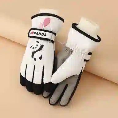 俞兆林 冬季加绒加厚保暖中大童可爱户外玩雪防风防寒防泼水 聚酯纤维 手套 儿童款