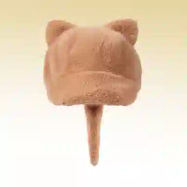 俞兆林 毛绒帽子冬季女保暖户外防寒小猫耳朵可爱棒球帽方圆脸显脸小帽子 轻暖舒适 鸭舌帽 女款