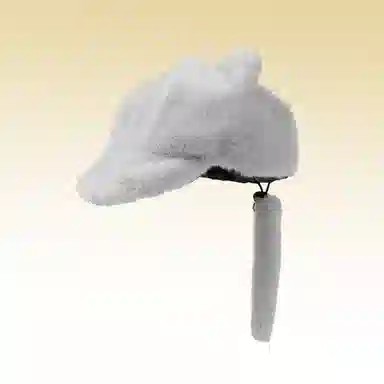 俞兆林 毛绒帽子冬季女保暖户外防寒小猫耳朵可爱棒球帽方圆脸显脸小帽子 轻暖舒适 鸭舌帽 女款