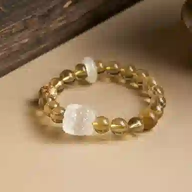 蔻斯琦 【时来运转 福旺顺遂】新中式招财醒狮乾坤圈福气满满虎眼石混搭 国风学业有成增强运势 好运 处理 黄水晶 手串 男女同款情侣款