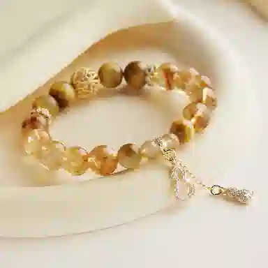 蔻斯琦 【福禄双全 暴富小财神】新中式葫芦 国风文玩盘玩盘串正能量黄塔晶增强运势招财转运本命年顺遂安康 好运 黄水晶 手串 女款