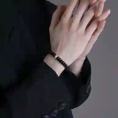 蔻斯琦 【圆满吉祥 稳定情绪】新中式国风檀木星月菩提黑白配超值一对装 国潮转运珠文玩盘串佛珠 好运 黑檀 木作手串 男女同款情侣款