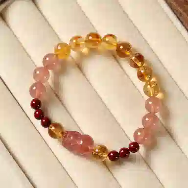 蔻斯琦 增强运势 招财转运 黄水晶 手串 女款