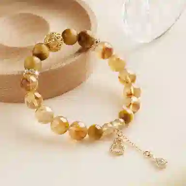 蔻斯琦 【福禄双全 暴富小财神】新中式葫芦 国风文玩盘玩盘串正能量黄塔晶增强运势招财转运本命年顺遂安康 好运 黄水晶 手串 女款