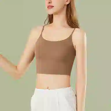 芬腾 薄款一体免穿纯色吊带 女款