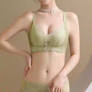 芬腾 无钢圈调整型聚拢大小胸可穿防下垂上托收副乳文胸三角内裤内衣裤套装 女款