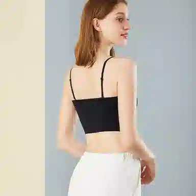 芬腾 薄款一体免穿纯色吊带 女款