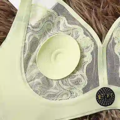 芬腾 植物花卉蕾丝收副乳防下垂薄款文胸 女款