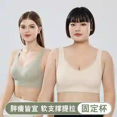 芬腾 薄款无痕一片式美背大胸显小聚拢提拉防下垂收副乳文胸 女款