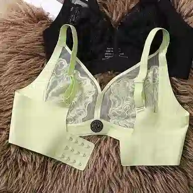 芬腾 植物花卉蕾丝收副乳防下垂薄款文胸 女款