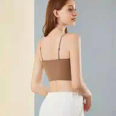 芬腾 薄款一体免穿纯色吊带 女款