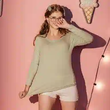 芬腾 圆领纯色上衣保暖上装 女款