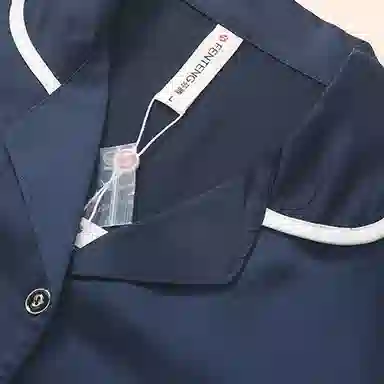 芬腾 春秋季开衫睡衣长袖 男女家居套装 情侣款 藏兰色