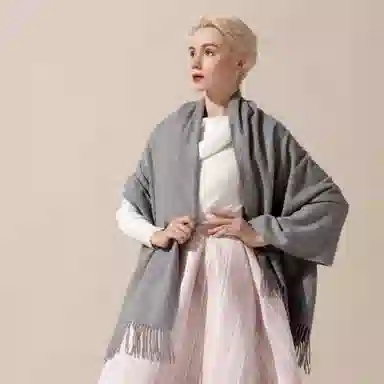 CH'IN MELODY Reversible Cashmere Shawl