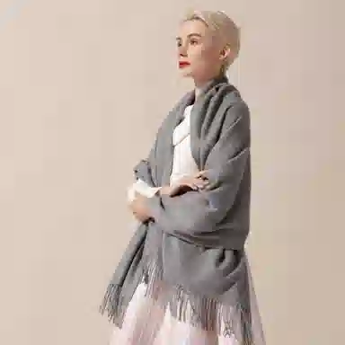 CH'IN MELODY Reversible Cashmere Shawl