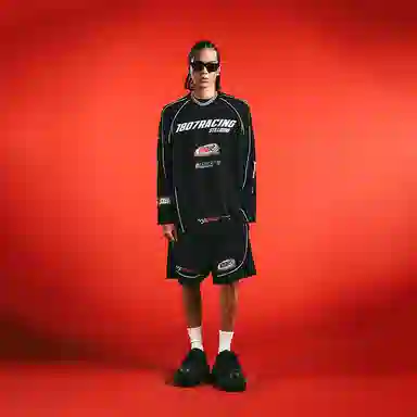 1807 Racing Patchwork Long Sleeve Tee