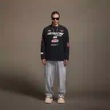 1807 Racing Patchwork Long Sleeve Tee