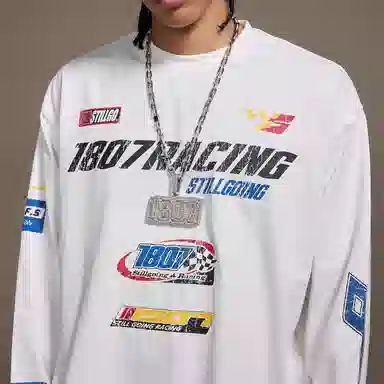 1807 Racing Patchwork Long Sleeve Tee