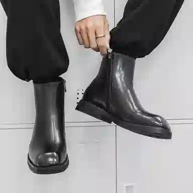 V05 Vintage Short Boots Black