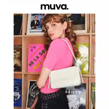 MUVA Shoulder Bag Milkshake White/Party Red/Moonrock Silver