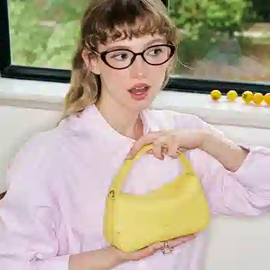 MUVA Cream Brown Handbag