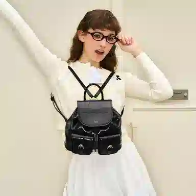 MUVA Backpack Medium Black/Silver