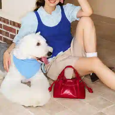 MUVA Crossbody Bag Mocha Brown/Party Red