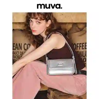 MUVA Shoulder Bag Milkshake White/Party Red/Moonrock Silver
