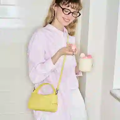 MUVA Cream Brown Handbag