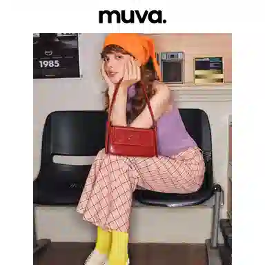 MUVA Shoulder Bag Milkshake White/Party Red/Moonrock Silver