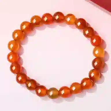 老凤祥 红霞似锦 新中式国风感素雅小众设计日常通勤简约轻奢高级感搭配手饰 精美#好运天然 玉髓 手串 女款