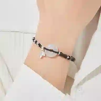 老凤祥 竹愿平安扣节节高升国潮新中式国风潮流简约通勤百搭轻奢小众高级感礼盒#好运 玉髓 手链 男女同款情侣款