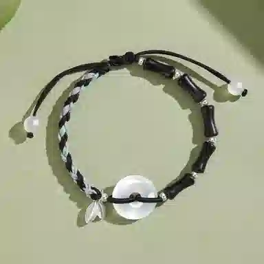 老凤祥 竹愿平安扣节节高升国潮新中式国风潮流简约通勤百搭轻奢小众高级感礼盒#好运 玉髓 手链 男女同款情侣款