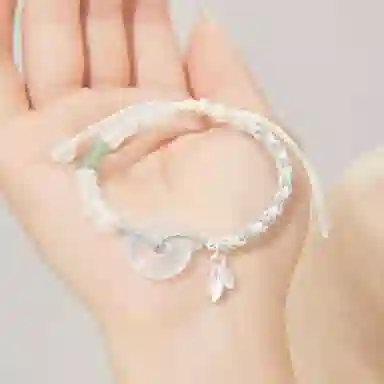 老凤祥 竹愿平安扣节节高升国潮新中式国风潮流简约通勤百搭轻奢小众高级感礼盒#好运 玉髓 手链 男女同款情侣款