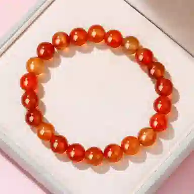 老凤祥 红霞似锦 新中式国风感素雅小众设计日常通勤简约轻奢高级感搭配手饰 精美#好运天然 玉髓 手串 女款