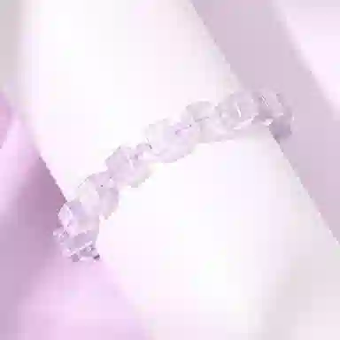 老凤祥 【紫定有钱&九紫离火】幻紫方糖 温柔新中式百搭小清新高级感 女朋友纪念生日礼盒妈妈礼盒 好运天然 紫水晶 手串 男女同款情侣款